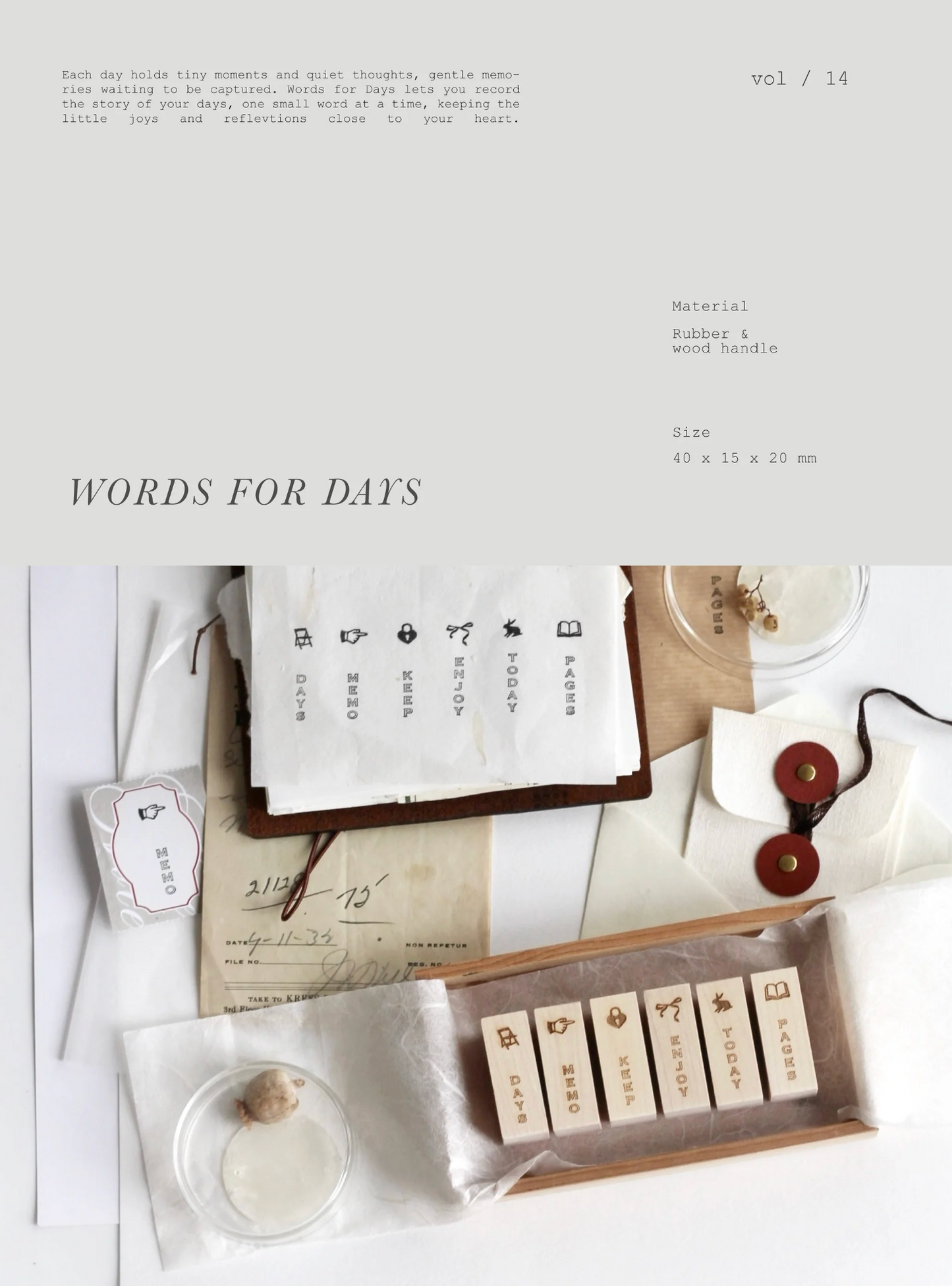 Nyret Rubber Stamps -  Vol 14 Words for days