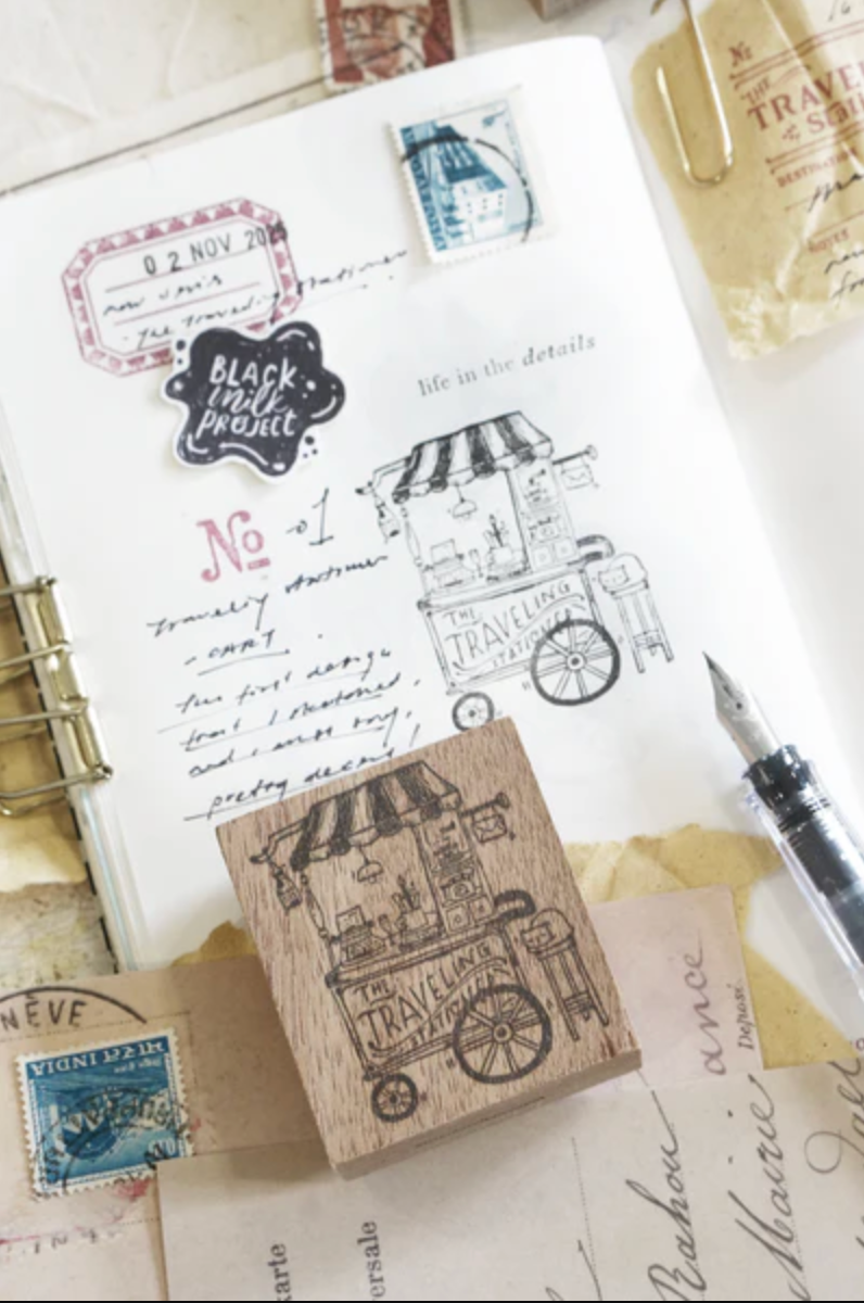 Black Milk Project Rubber Stamp - Traveling Stationer Series