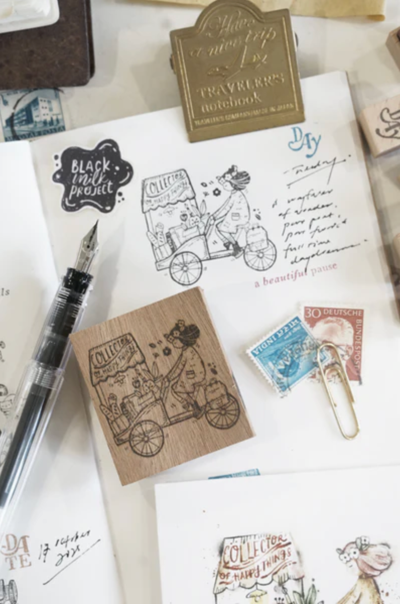 Black Milk Project Rubber Stamp - Traveling Stationer Series