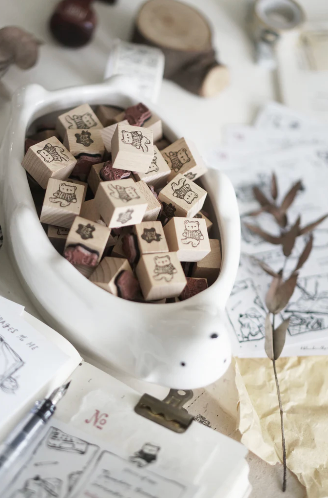 Black Milk Project Rubber Stamp - Pages of Me Mini Bear