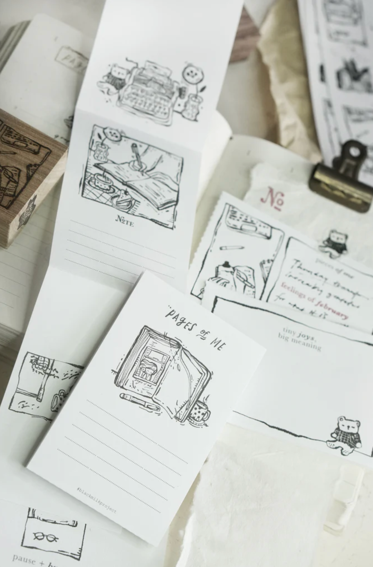 Black Milk Project Accordion Memo Sheets - Pages of Me