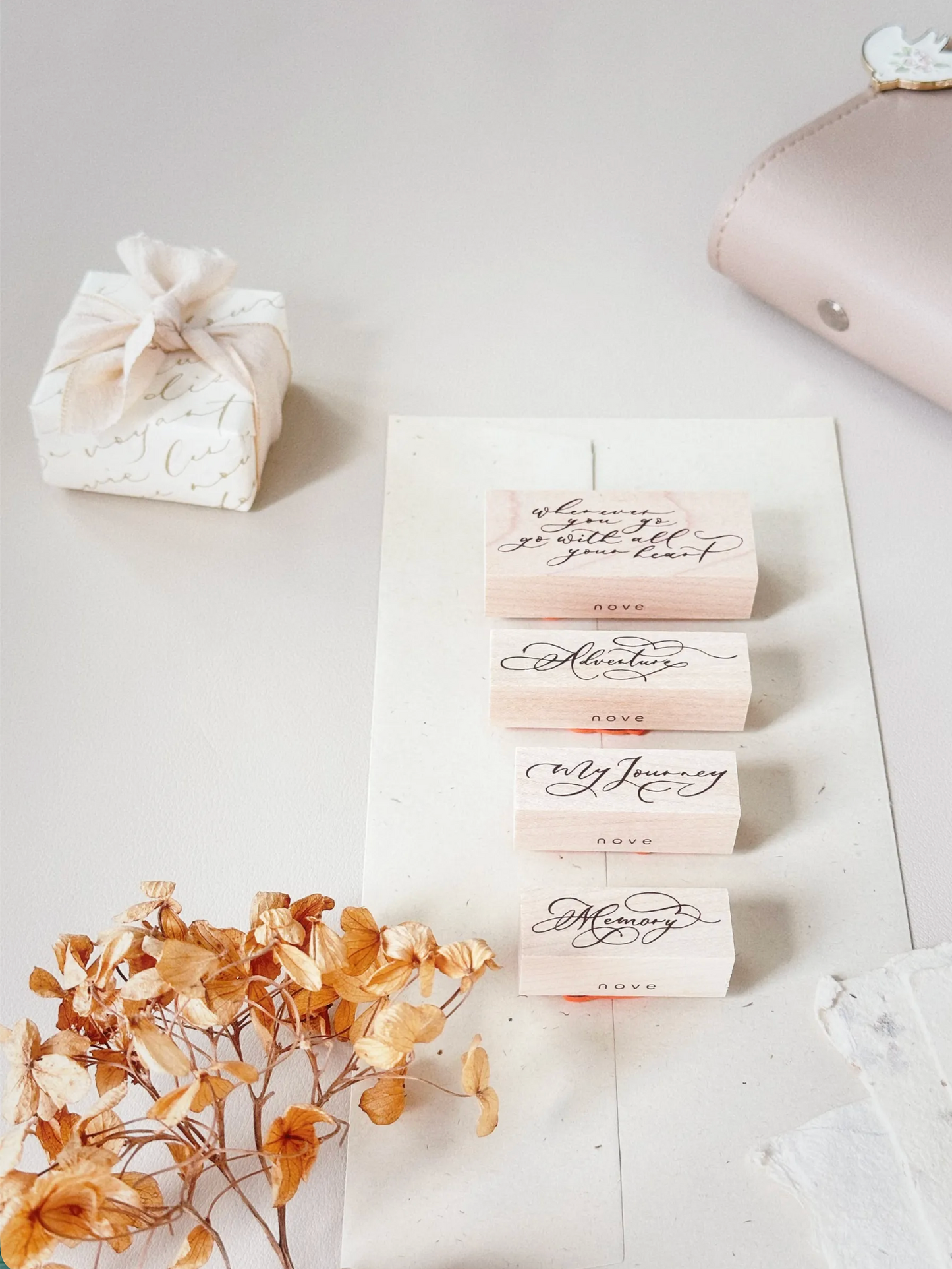 Nove Rubber Stamp Collection - Flow & Slow (Calligraphy)