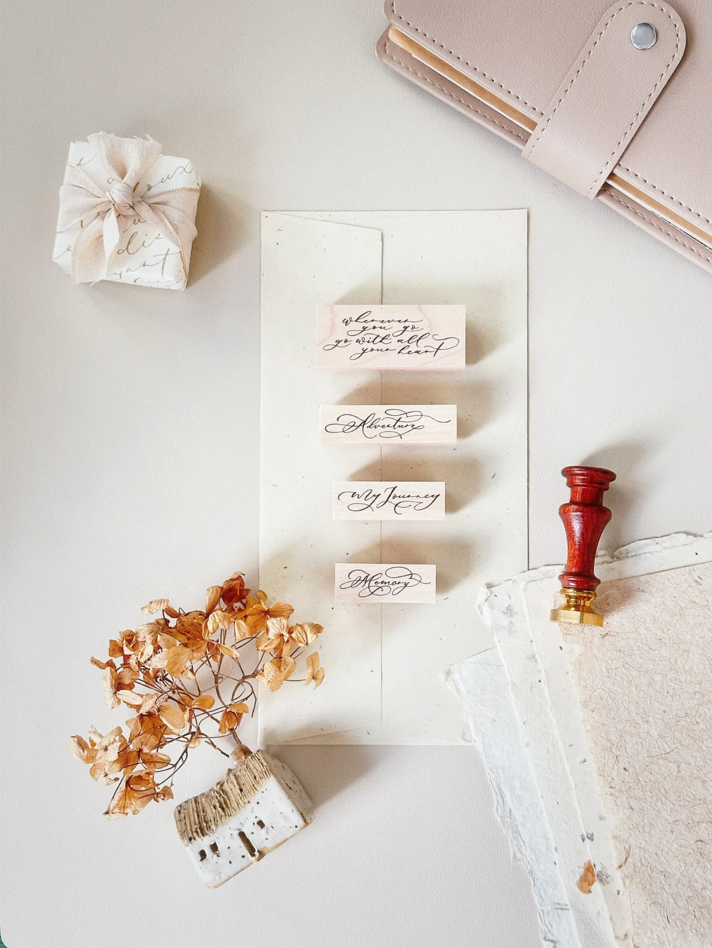 Nove Rubber Stamp Collection - Flow & Slow (Calligraphy)