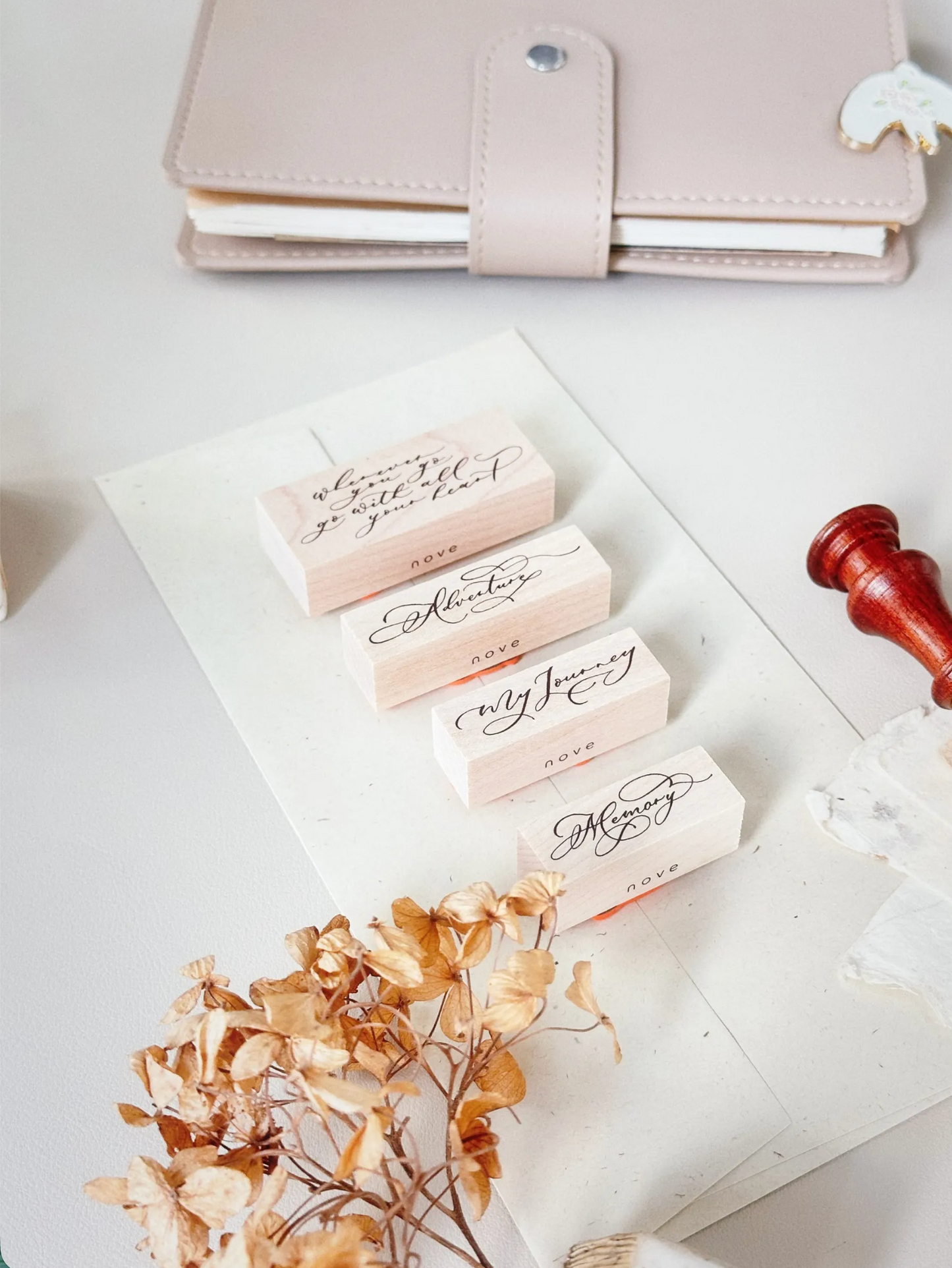 Nove Rubber Stamp Collection - Flow & Slow (Calligraphy)