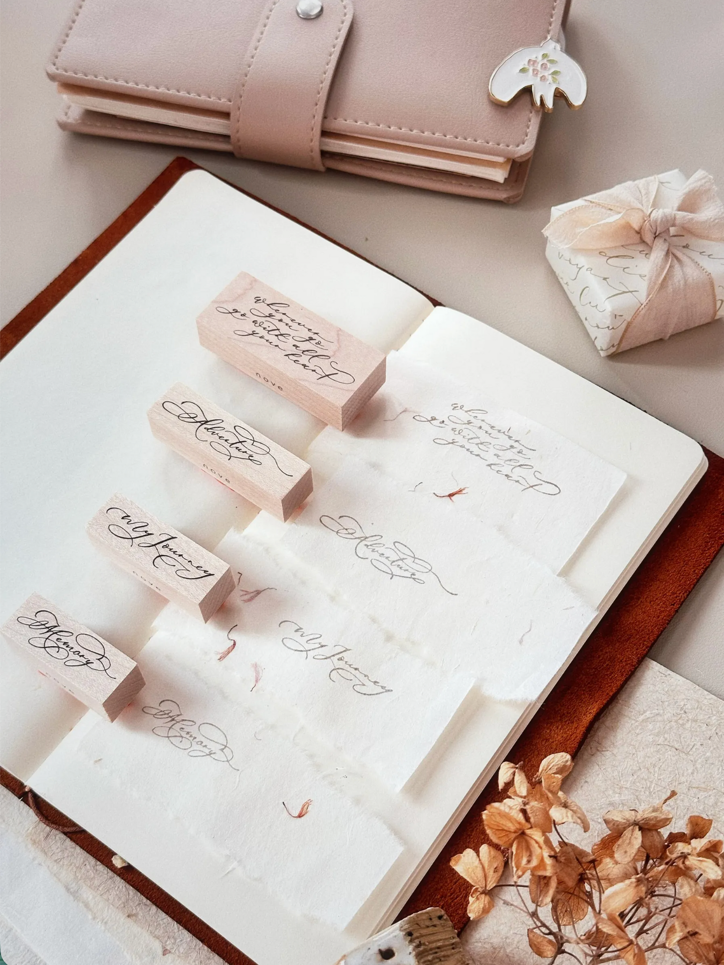 Nove Rubber Stamp Collection - Flow & Slow (Calligraphy)