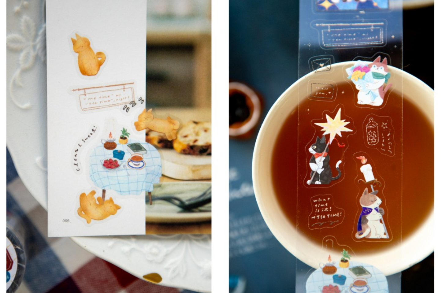 OURS Studio Pre Cut PET Tape - Tea Room Sleeping Cat