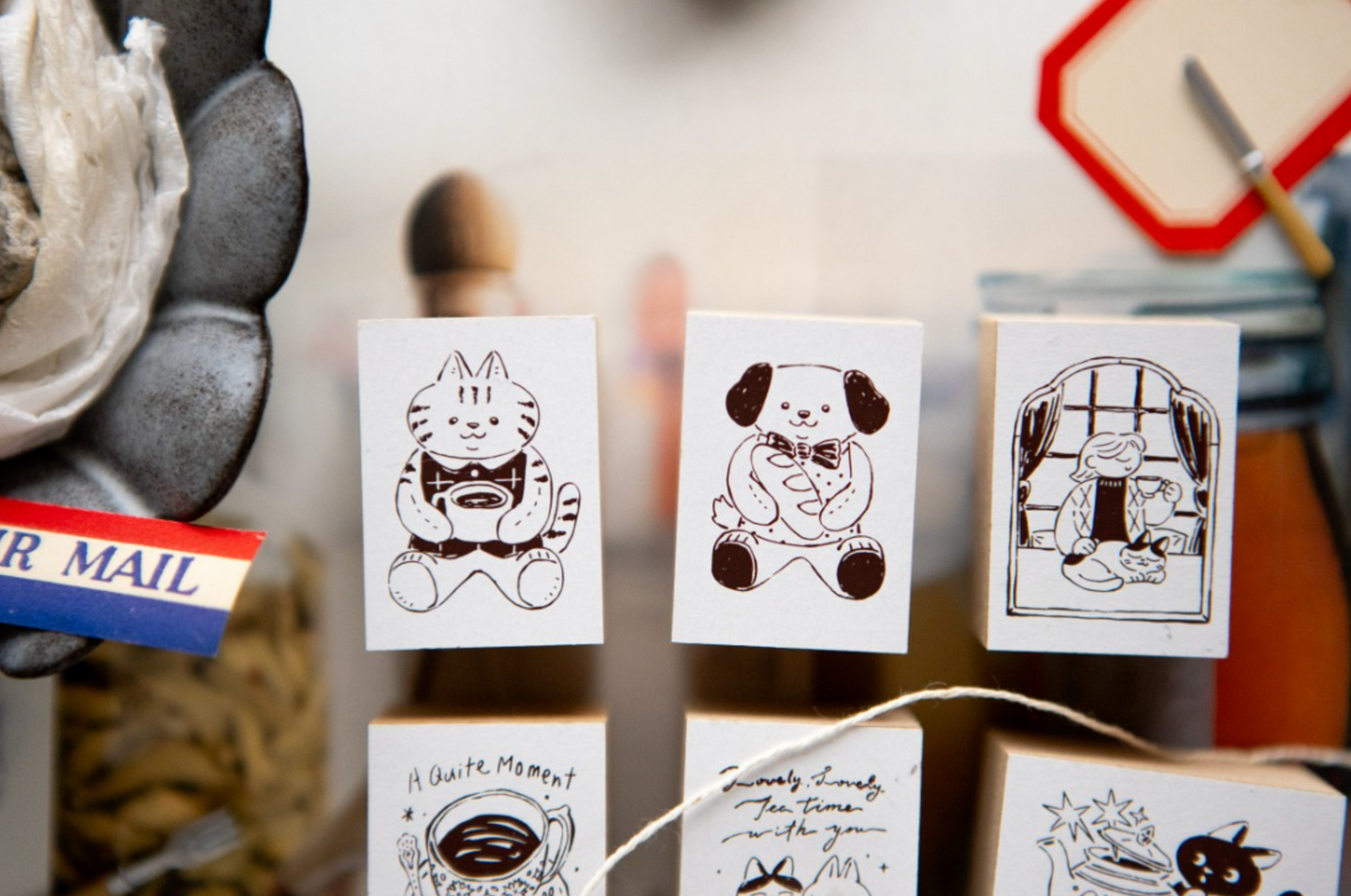 OURS Studio Rubber Stamps - The Gift Stamp Tea Room Series