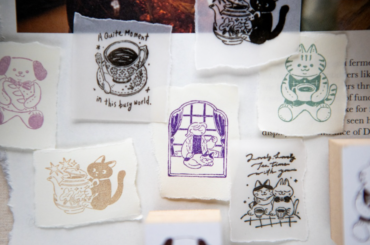 OURS Studio Rubber Stamps - The Gift Stamp Tea Room Series