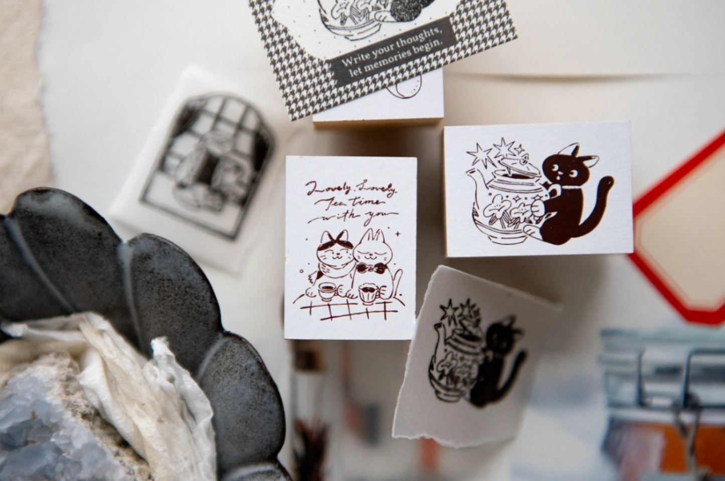 OURS Studio Rubber Stamps - The Gift Stamp Tea Room Series