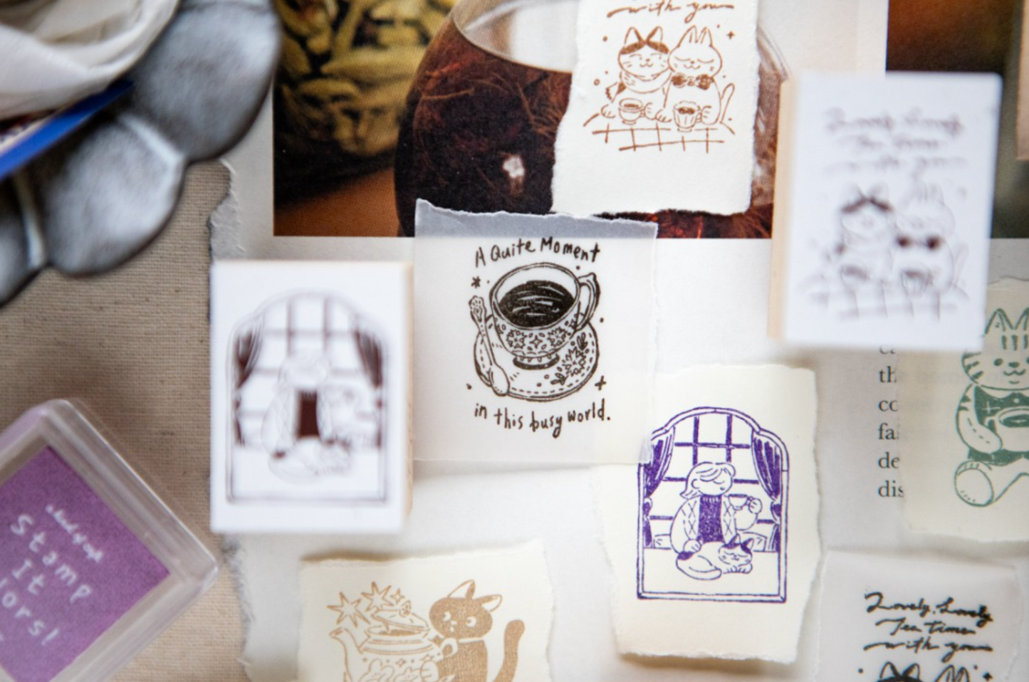 OURS Studio Rubber Stamps - The Gift Stamp Tea Room Series