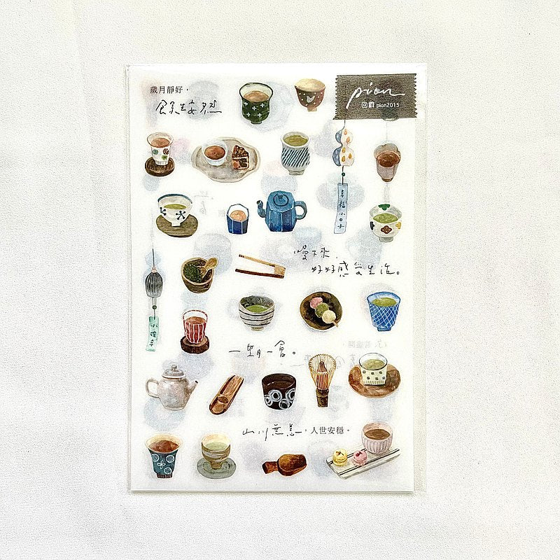 Pion Transfer Stickers - Tea House