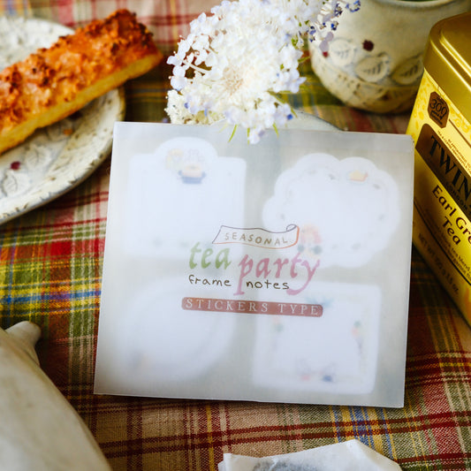 Teayou Frame Notepad Stickers - Seasonal Tea Party