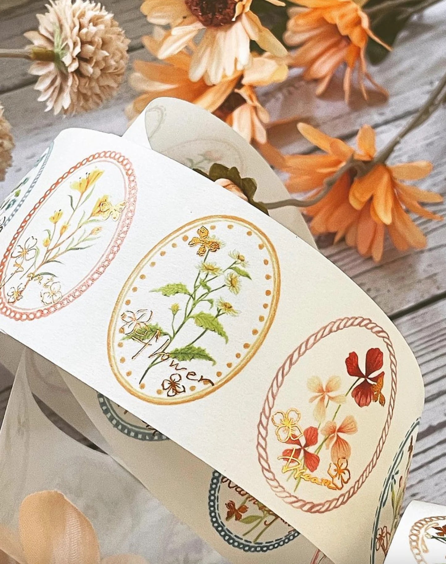 Lady F Washi Tape - Waltz 1 Flower Label