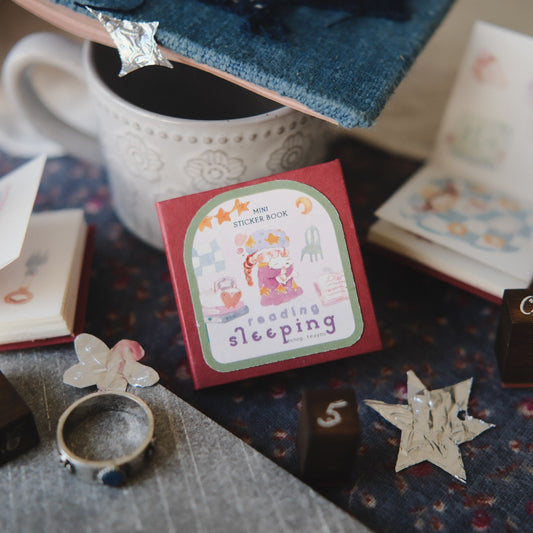 Teayou Kiss Cut Sticker Book - Reading Sleeping