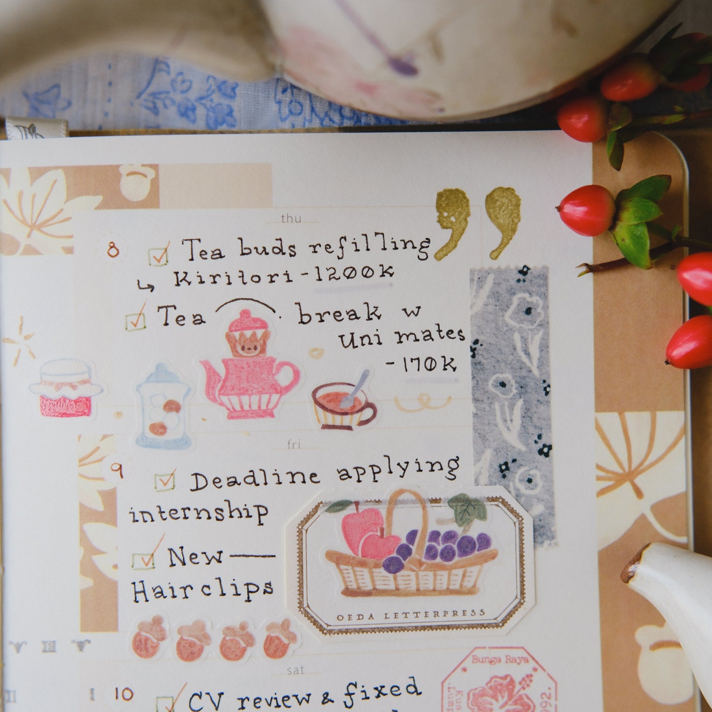Teayou Kiss Cut Sticker Book -Seasonal Tea Party Vol. 2